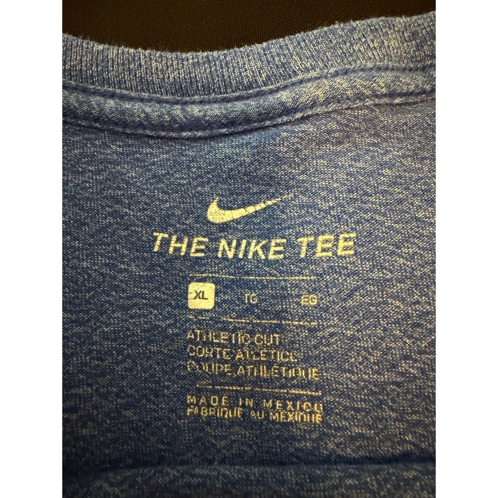 Nike Duke Blue Devils Long Sleeve T-Shirt Mens XL Blue Heathered Athletic Cut - Picture 2 of 9